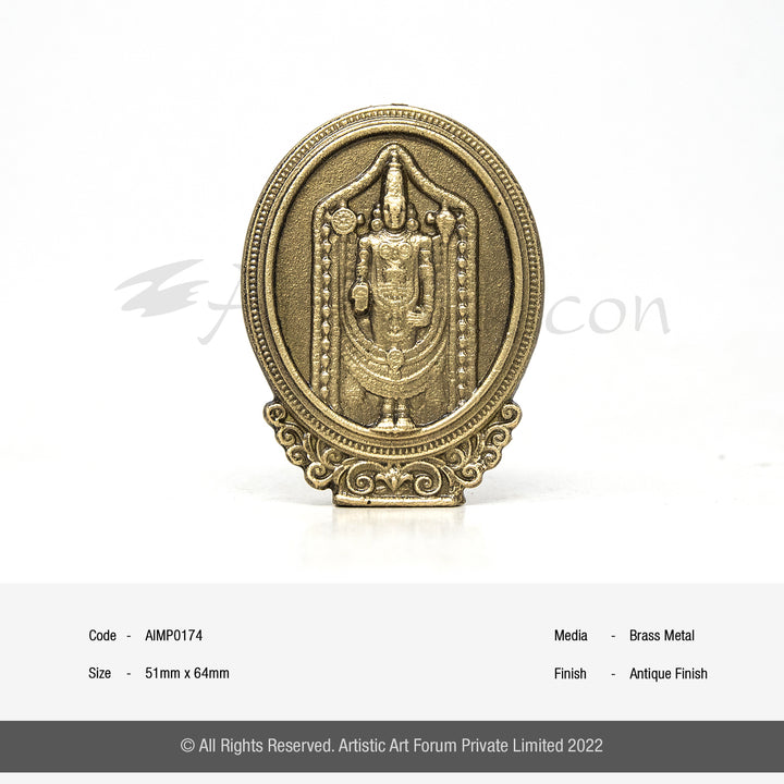 Oval Shape Tirupati Balaji Idol – Car Dashboard | Office Home Decor