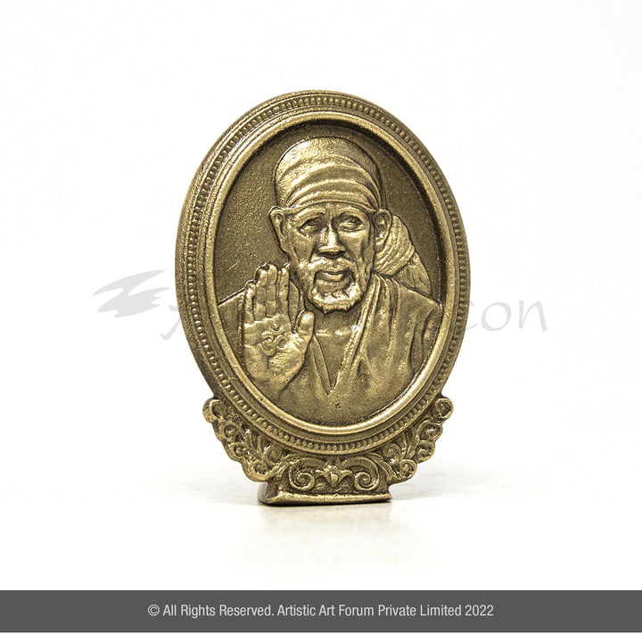 Brass Oval Shape Sai Baba Decor