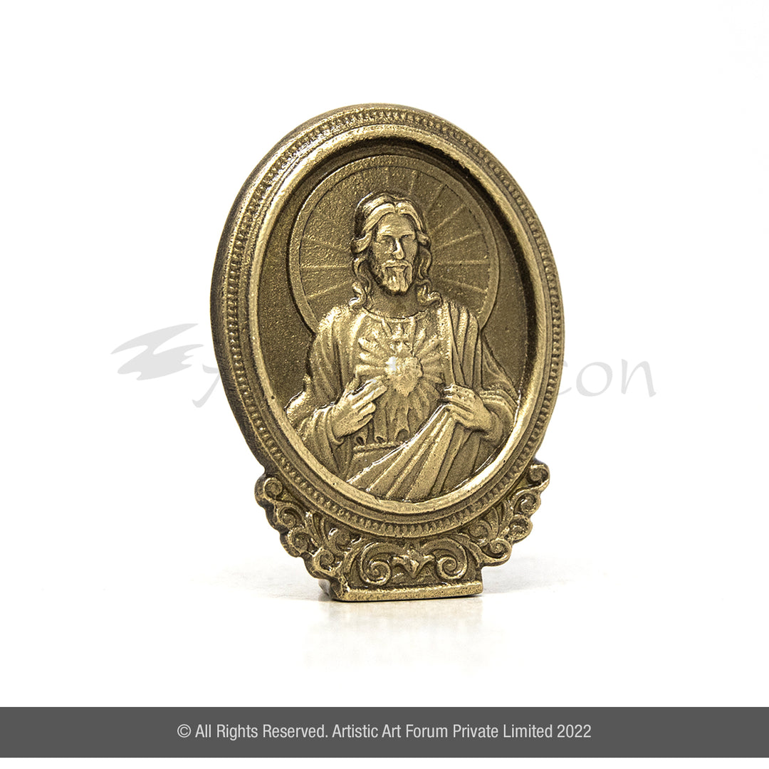 Brass Jesus Christ Idol for Car Dashboard