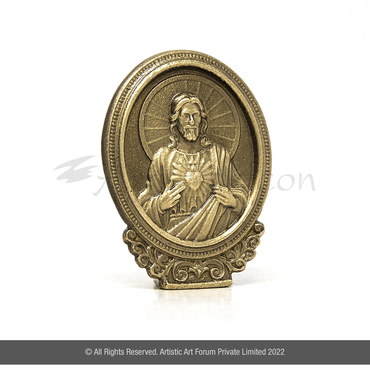 Brass Jesus Christ Idol for Car Dashboard