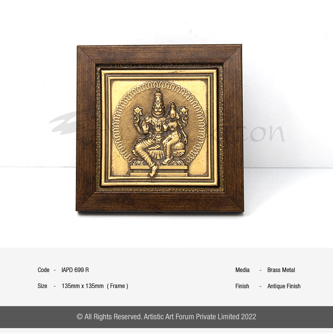 Brass Lakshmi Narasimhar Frame – Pooja Room Wall Decor | Divine Gift