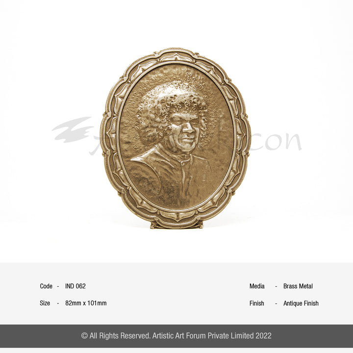 Handcrafted Puttaparthi Sai Baba Brass Table Decor