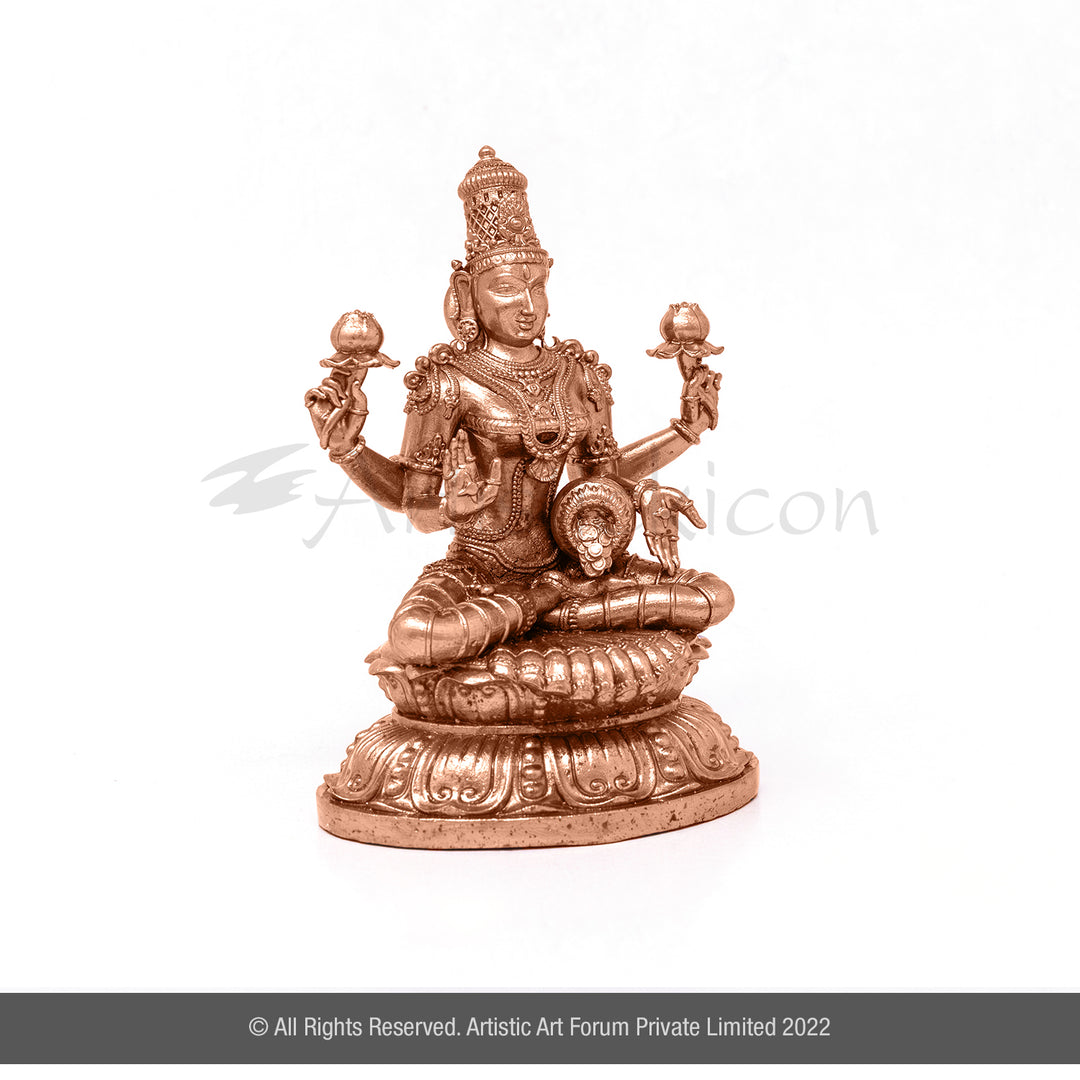 Exquisite Bronze Goddess Lakshmi Idol