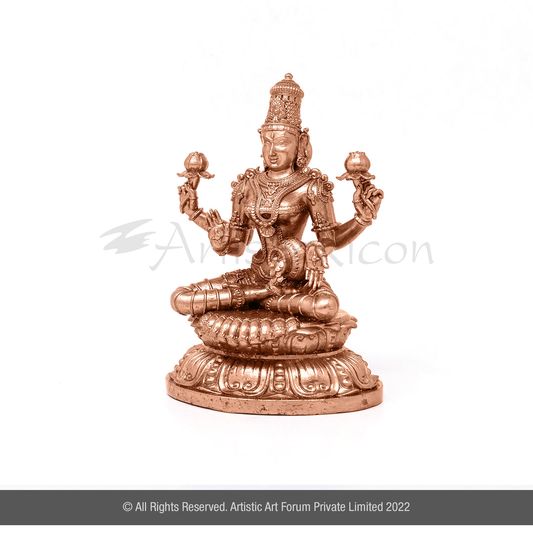 Exquisite Bronze Goddess Lakshmi Idol