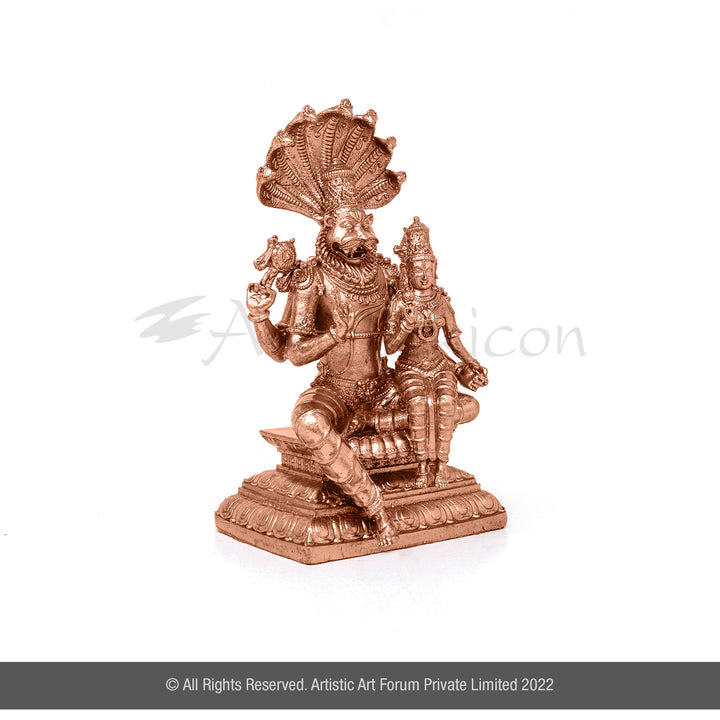 Bronze Lakshmi Narashimar Idol