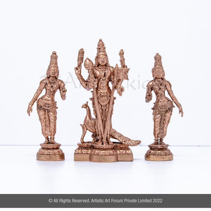 Bronze Murugan Valli Deivanai Idol
