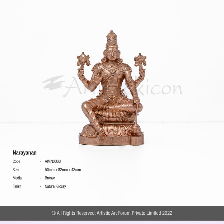 Bronze Narayan idol