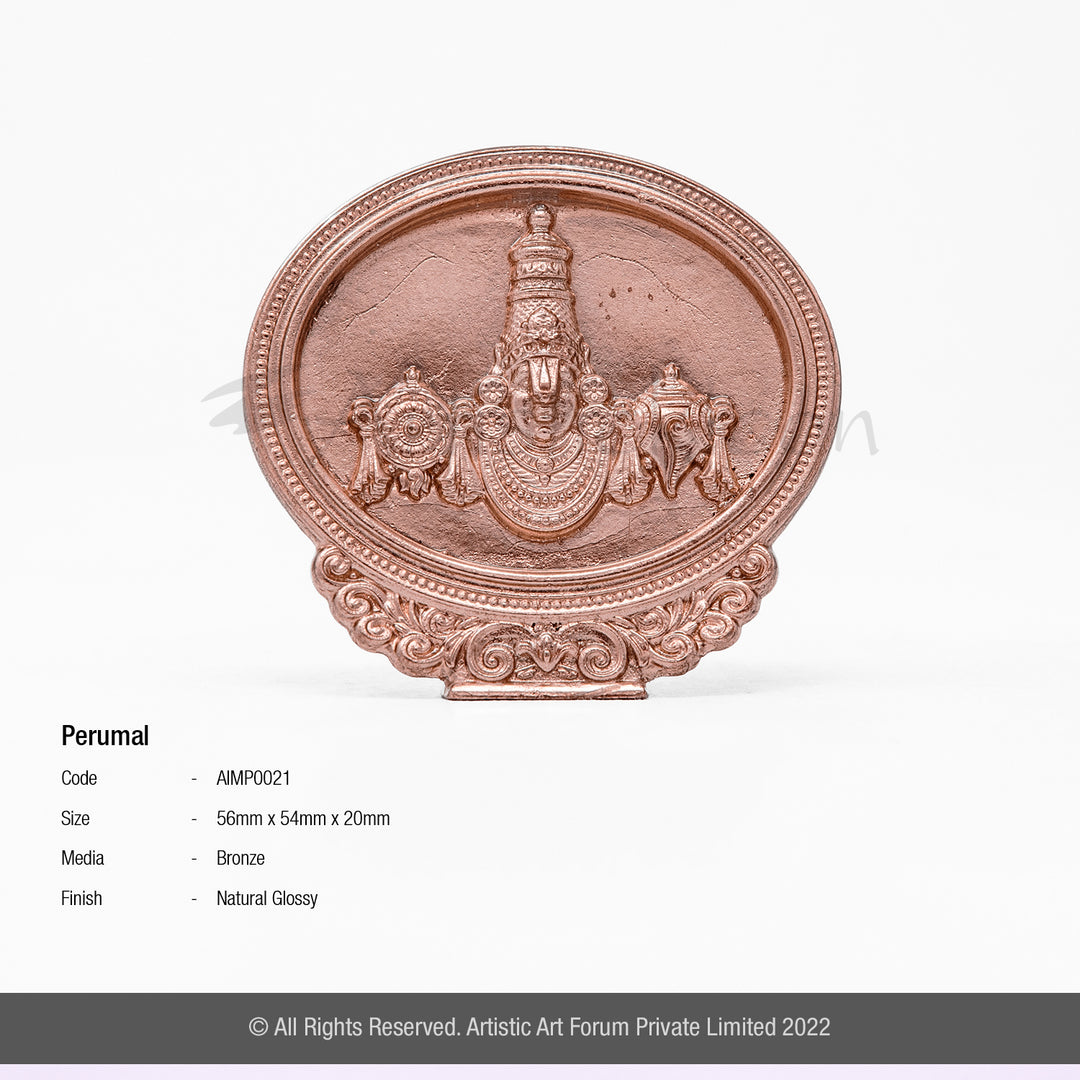 Oval Shape Perumal idol for table decor