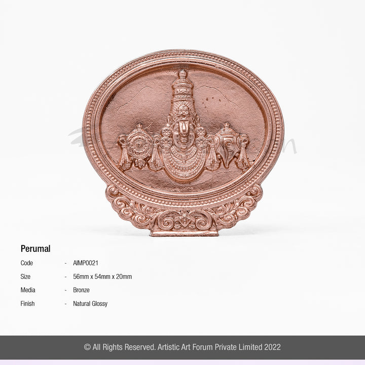 Oval Shape Perumal idol for table decor
